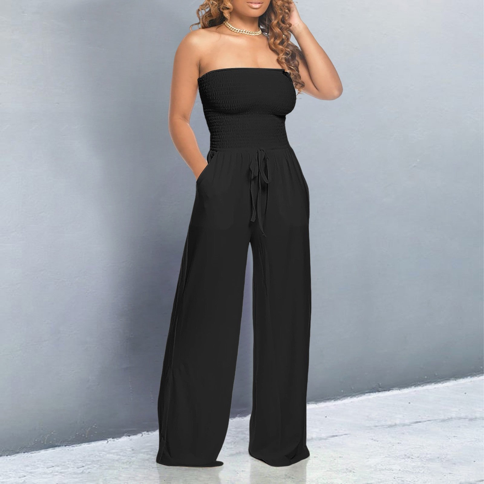 Jolie | Trendig jumpsuit med axlar